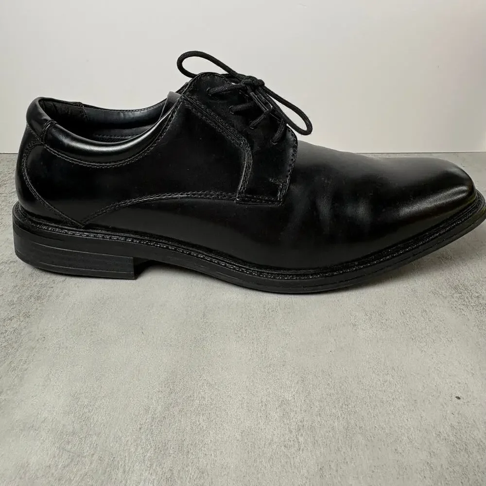 Dockers Men’s Black Leather Dress Shoes Lace Up Oxford Size 9.5W Wide